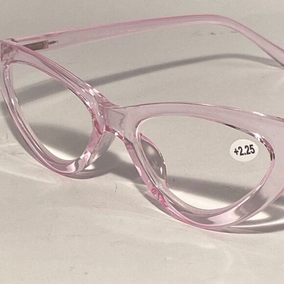 1339 Emma Cateye Reading Glasses 2.25 Clear Pink Readers NWT main image 7